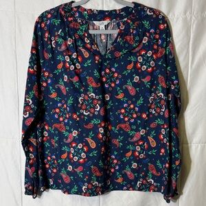 Croft & Barrow Floral Paisley Long Sleeve Blouse‎ | Size Medium
